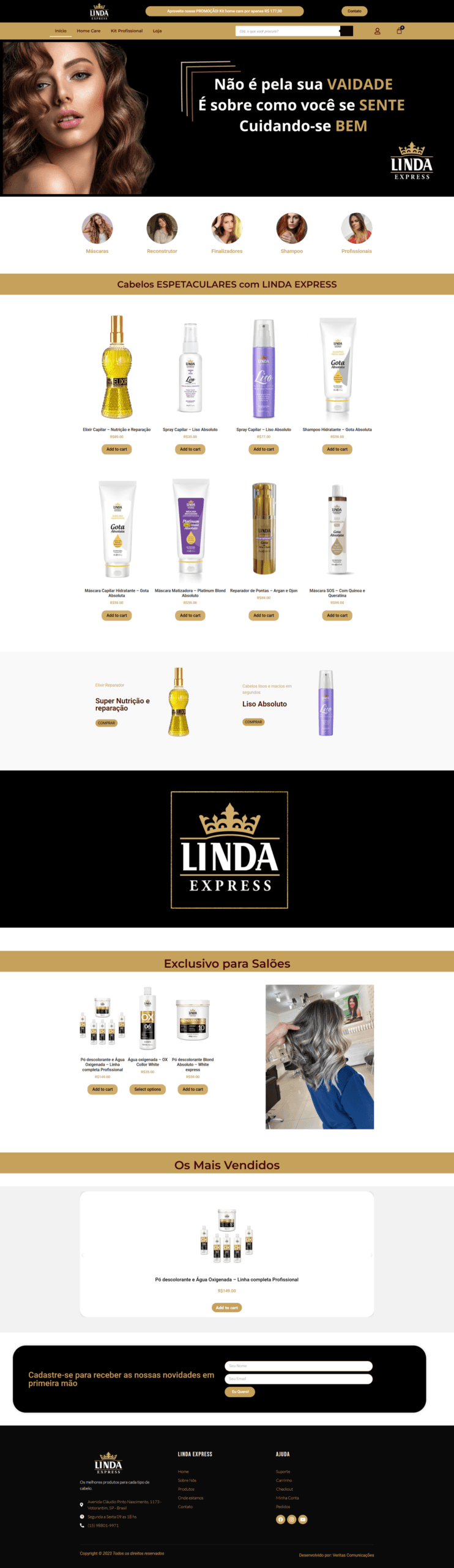 Landing page para salão de beleza